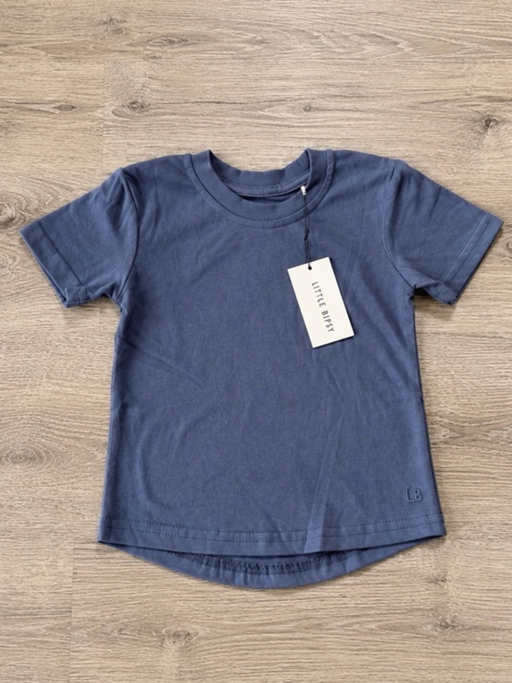 Little Bipsy Elevated Tee Worn Indigo Blue Short Sleeve Shirt Baby 18-24m NWT